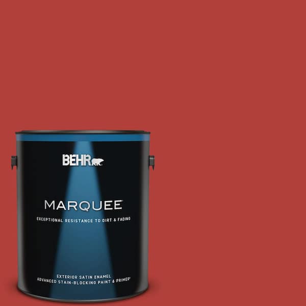 BEHR MARQUEE 1 gal. #170B-7 Red Tomato Satin Enamel Exterior Paint & Primer