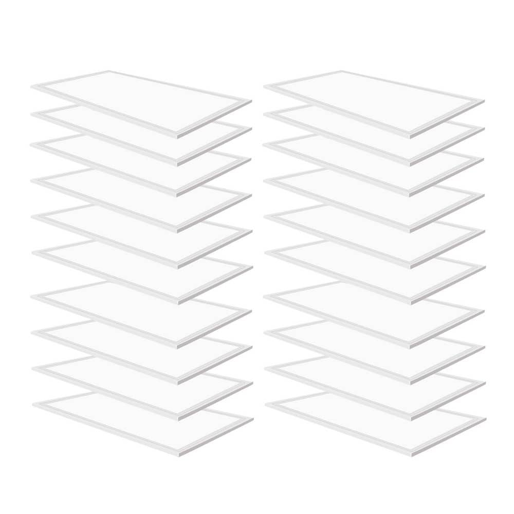 2 ft. x 4 ft. 7800 Lumens Integrated LED Panel Light, 5000K White Color (20 Pack) price history on PriceWatchPro