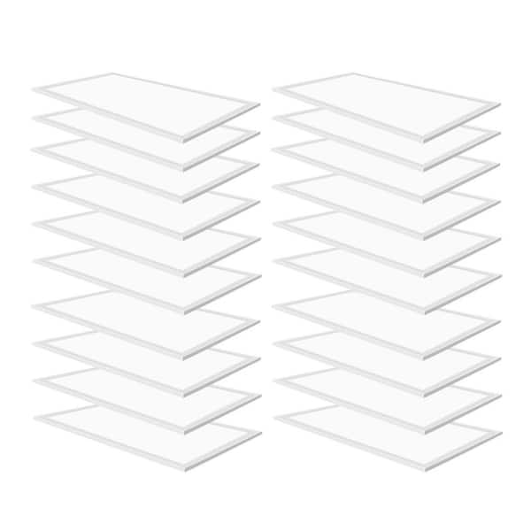 2 ft. x 4 ft. 7800 Lumens Integrated LED Panel Light, 5000K White Color (20 Pack)