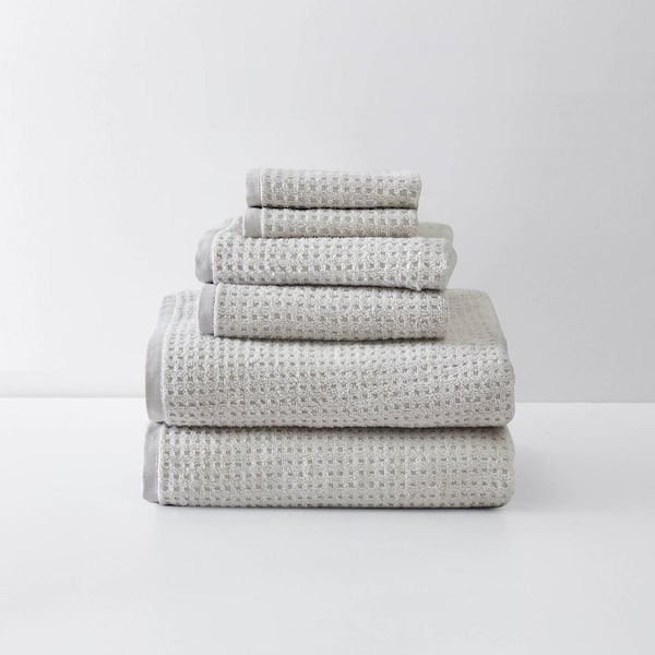 Northern Pacific 6-Piece Grey Cotton Towel Set