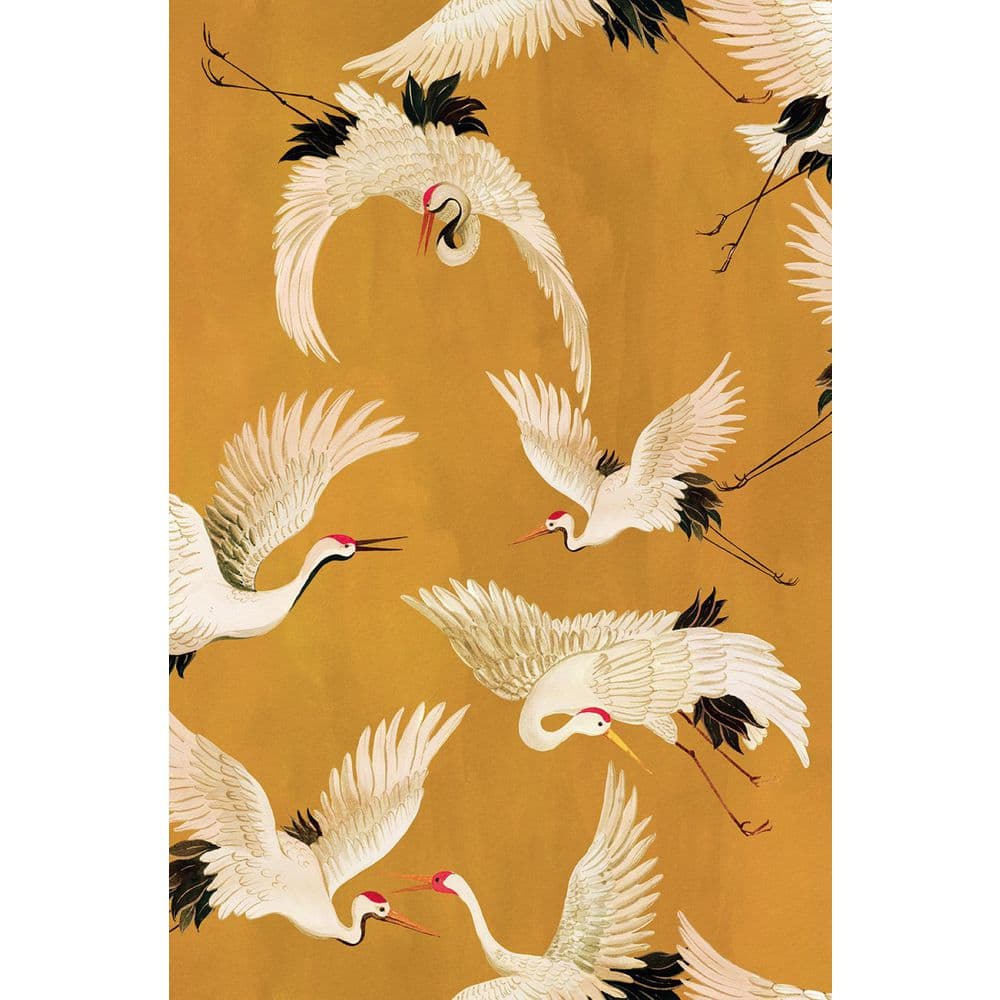 Ochre Cranes in Flight Print Non Woven Non-Pasted Textured Wallpaper 57 sq. ft. price history on PriceWatchPro