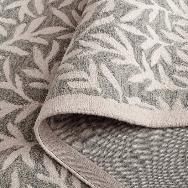 SAFAVIEH Martha Stewart Gray/Ivory 5 ft. x 8 ft. Border Abstract