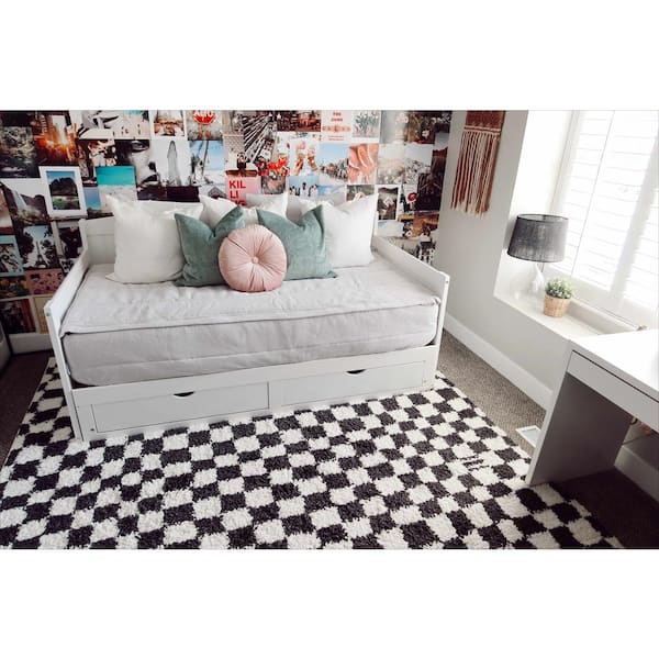 Ivrit Driftwood/Black White/Silverton 5 ft. x 7 ft. Area Rug