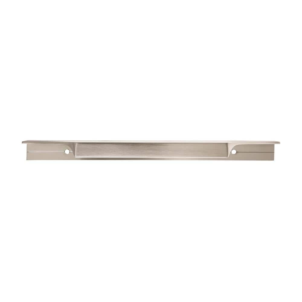Brushed Nickel Modern Cabinet Edge Pull with Mounting Hardware