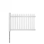 WamBam Fence BL19101 No Dig Nantucket Picket Vinyl Fence, White