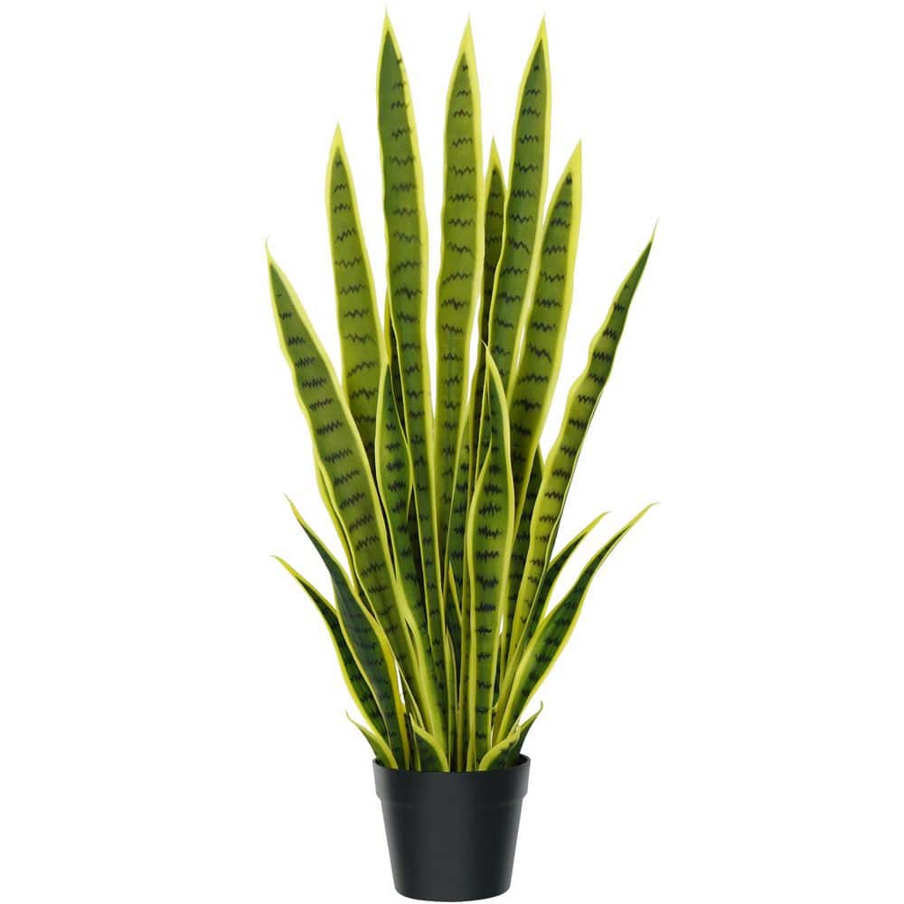 Vitalismo 3 ft. Artificial Snake Plant in Pot Green and Yellow Indoor Fake  Sansevieria Tree for Indoor/Outdoor(Set of 2) NOHK0070GLGRN - The Home Depot