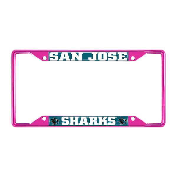 FANMATS Universal Fit NHL - San Jose Sharks License Plate Frame - Pink