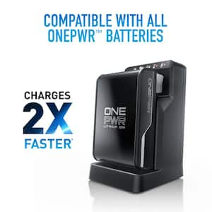 ONEPWR Fast Charger, Compatible with all ONEPWR Lithium-ion Batteries, 2X Faster Charge, BH05140