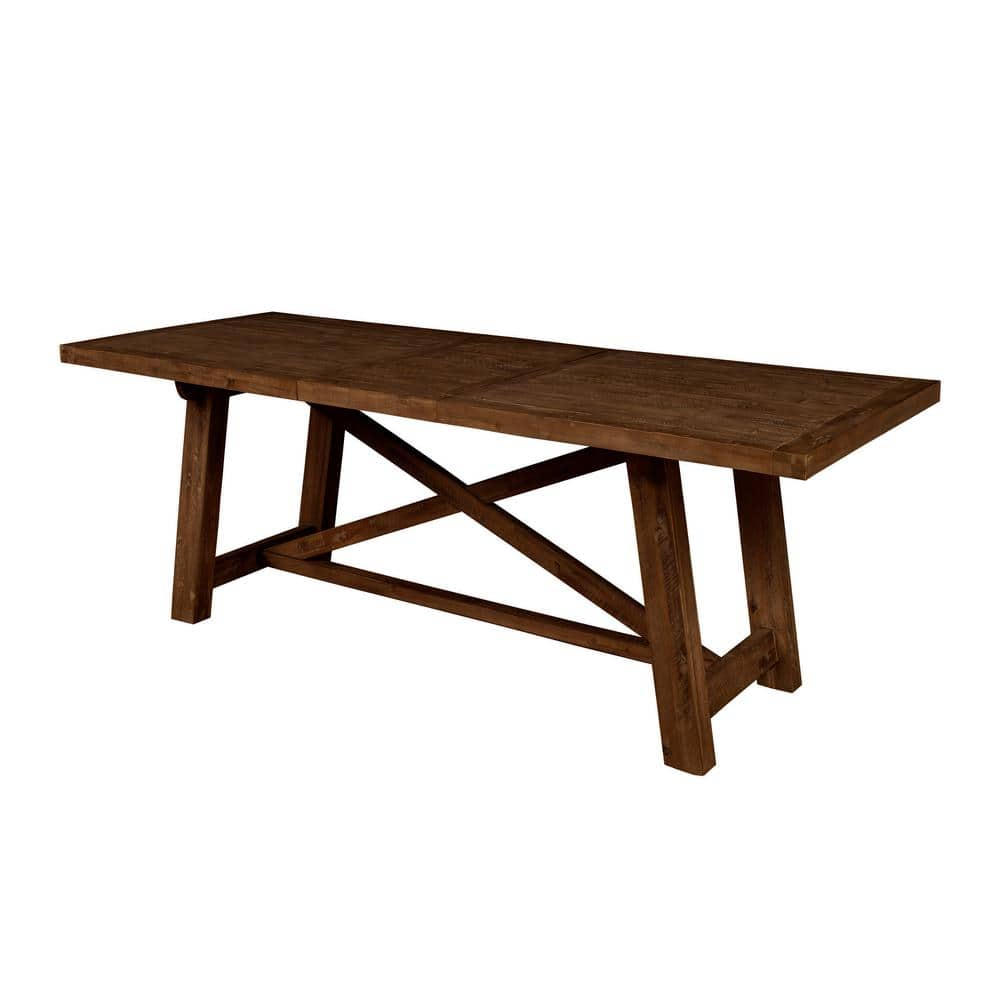 Alpine Furniture Newberry Medium Brown Wood Top 39.5 in. W 4 Legs Dining Table Seats up to 8 -  4068-01