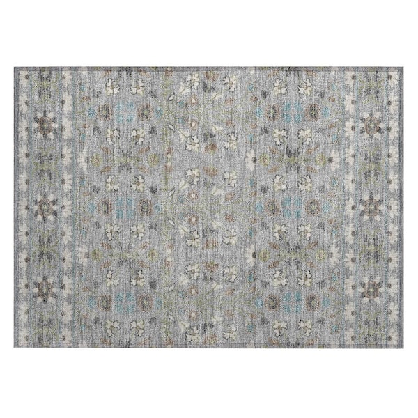 Chantille Machine Washable Indoor/Outdoor Abstract ACN3048 Gray 2 ft. x 3 ft. Accent Rug