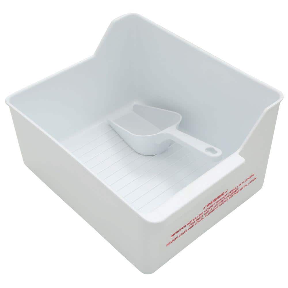 Freestanding Black and Stainless Steel Undercounter Ice Cube Maker