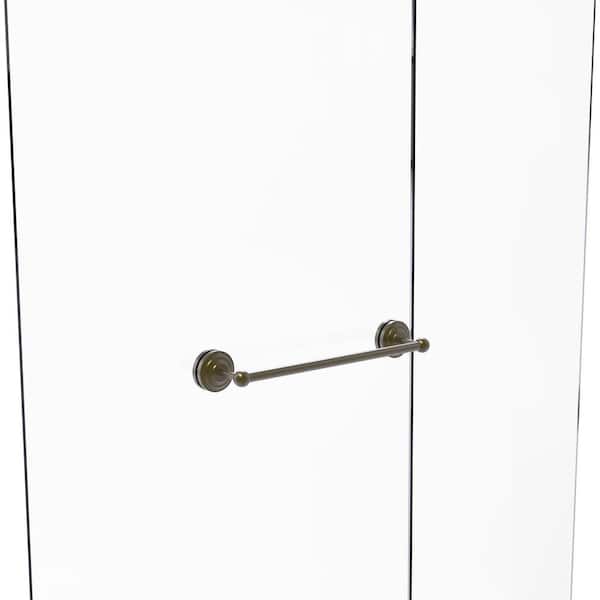Allied Brass Que New 18 in. Over-the-door Shower Door Towel Bar in Antique Brass