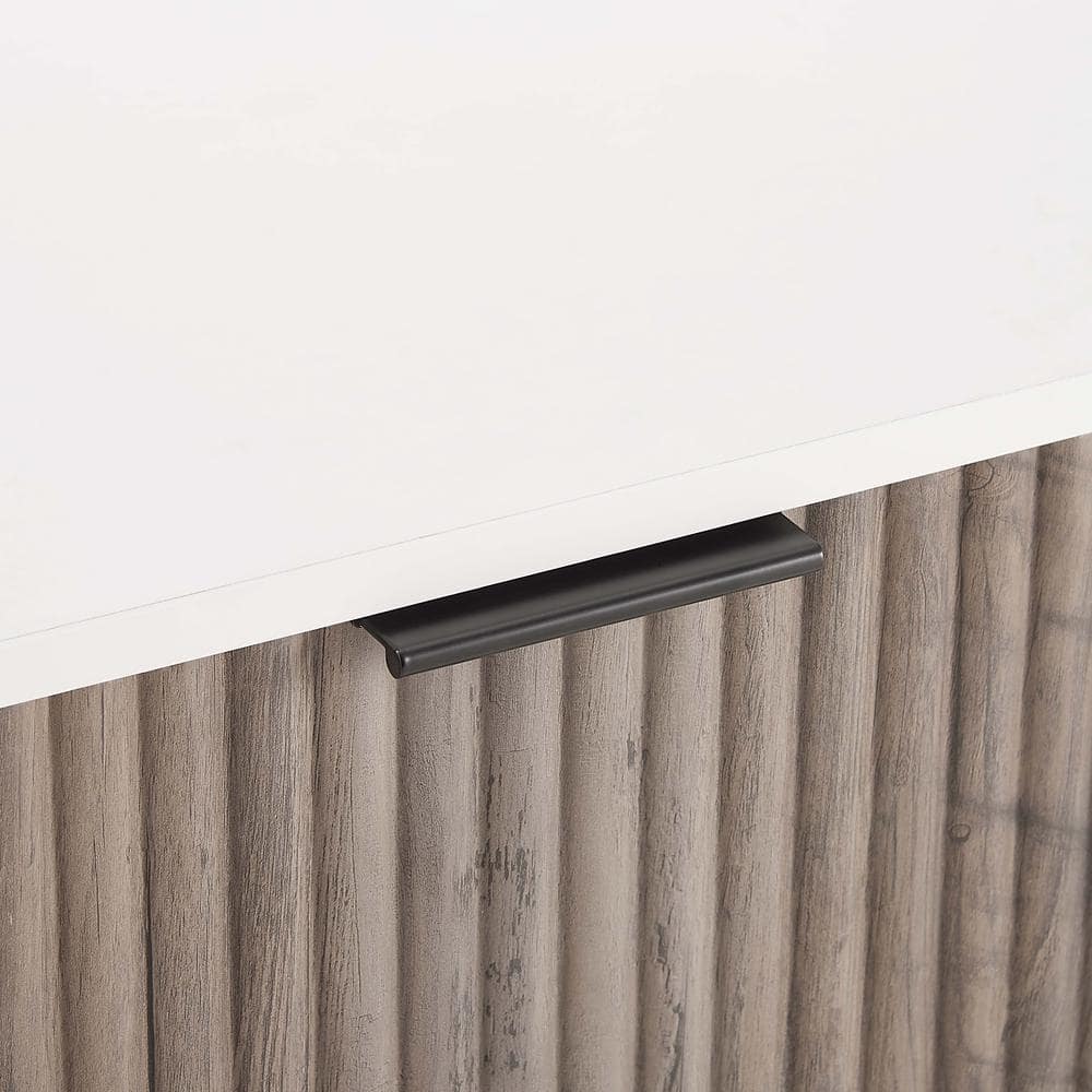 White and Grey Double Dresser with Soft Close Drawers