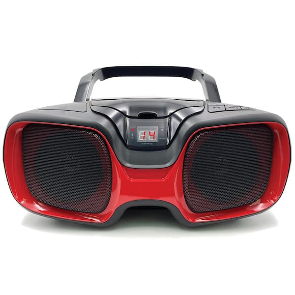 Nacht Reis resultaat SYLVANIA Bluetooth Portable CD AM/FM Radio Boombox in Red  SRCD1037BT-BLACK/RED - The Home Depot