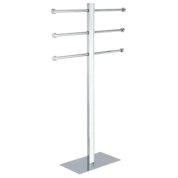 Kingston Brass Modern Freestanding Towel Stand in Polished Chrome