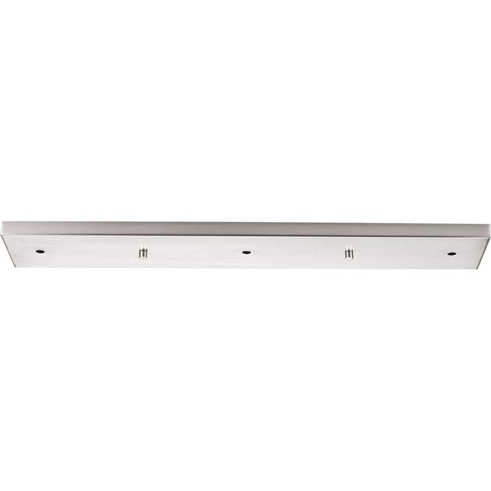 Brushed Nickel Linear Pendant Canopy for 2-3 Lights
