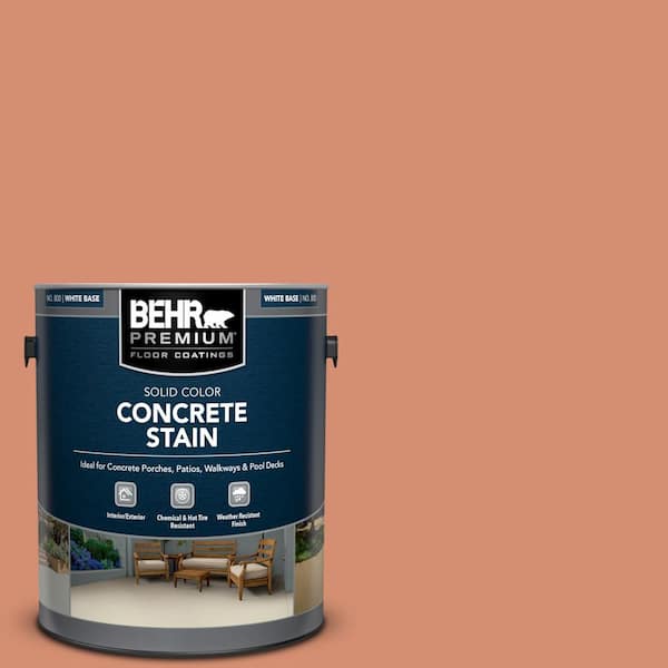 BEHR PREMIUM 1 gal. #PFC-12 Nuevo Terra Solid Color Flat Interior/Exterior Concrete Stain