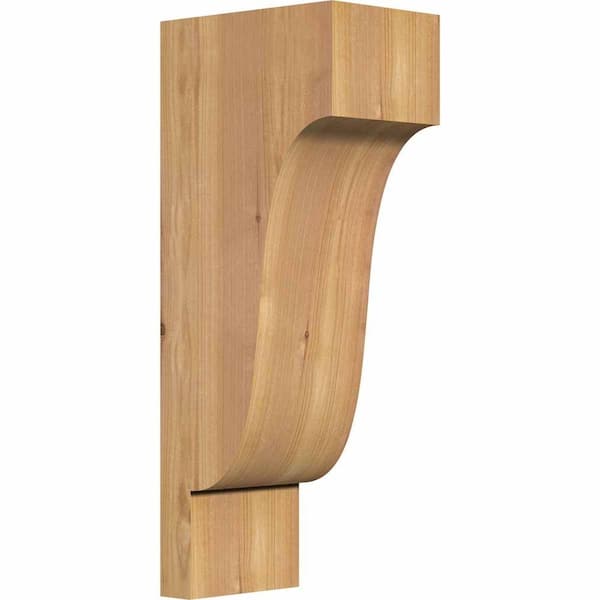 Ekena Millwork 5-1/2 in. x 8 in. x 20 in. Western Red Cedar Newport Smooth Corbel