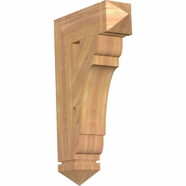 Ekena Millwork 5.5 in. x 32 in. x 20 in. Western Red Cedar Olympic Arts and Crafts Smooth Bracket