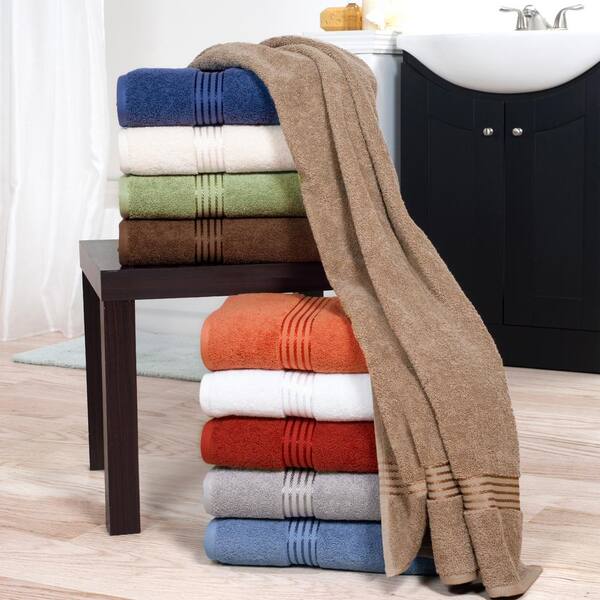 Gray Brown Egyptian Cotton Thick Bath Towel Set, Luxury Bath Towels for a  Housewarming Gift. 