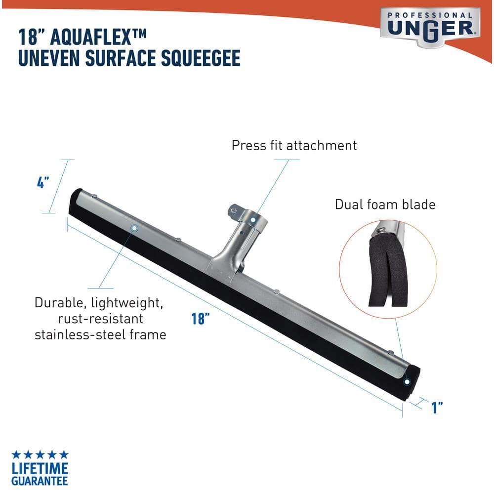 AquaFlex 18'' Metal and Rubber Floor Squeegee