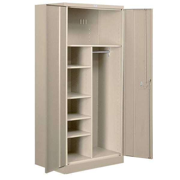 Salsbury Industries 36 in. W x 78 in. H x 24 in. D Combination Heavy Duty Storage Cabinet Assembled in Tan