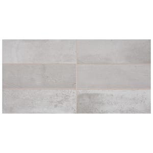 Mud Silver 7-7/8 in. x 15-3/4 in. Ceramic Wall Tile (10.44 sq. ft./Case)