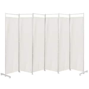 6 ft. Beige 6-Panel Room Divider