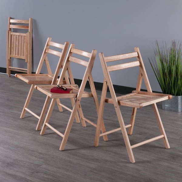 Robin 4-Pieces Folding Occasional Chair Set, Natural