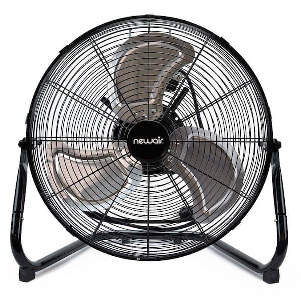 NewAir 18 in. High Velocity Portable Floor Fan with 3 Fan Speeds and Long-Lasting Ball Bearing Motor - Black