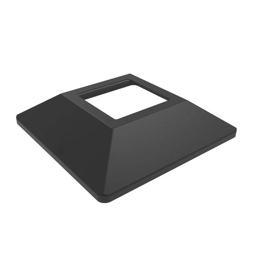 Fortress Versai Gloss Black Metal Fence End Cover 2-Pack