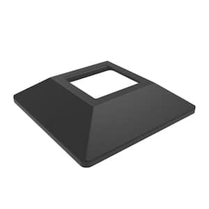 Versai 5 in. x 5 in. Black Steel Post Base Cover for 2x2 in. Nominal Post