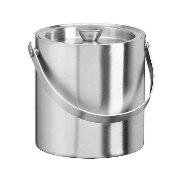 Kraftware 1.5 Qt. Insulated Ice Bucket in Brushed Stainless Steel