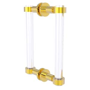 Clearview 8 in. Back to Back Shower Door Pull in Polished Brass