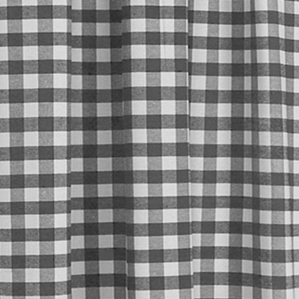 Black and White Buffalo Check Cotton Blend Drapes, 42 x 63
