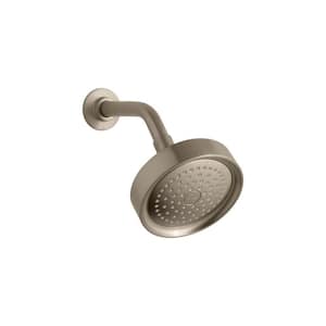 Purist 1-Spray Patterns 2.5 GPM 5.5 in. Wall Mount Fixed Shower Head in Vibrant Brushed Bronze