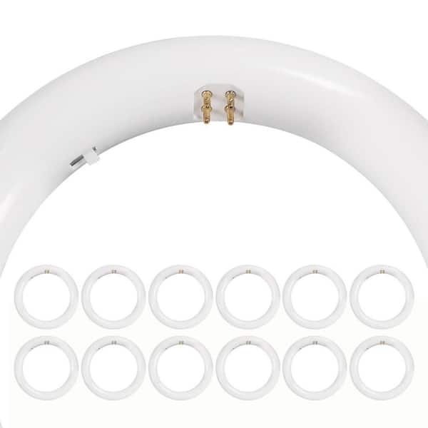 22-Watt Equivalent 8 in. T9 G10q Type A Plug and Play Linear Circline LED Tube Light Bulb, Selectable White (12-Pack)