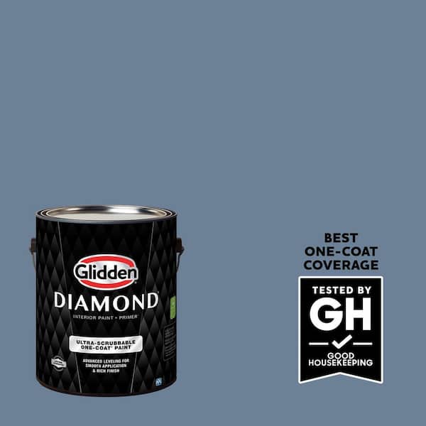 Glidden Diamond 1 gal. PPG1163-5 Silver Blueberry Flat Interior Paint with Primer