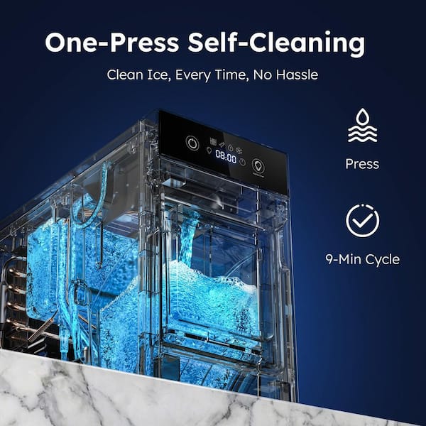 SIMZLIFE 6.9 in. 21.56 lbs. Craft Ice Countertop Portable Ice