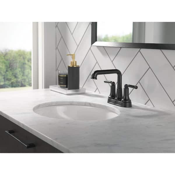 Delta Saylor 4 in. Centerset Double-Handle Bathroom Faucet in