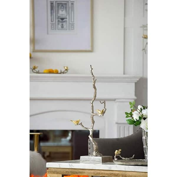 A & B Home Gold/Silver Branch Decor AV39711 - The Home Depot