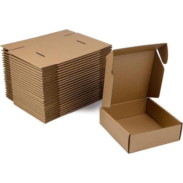 Unbranded 3.4 lb. 6x6x2 Inches Corrugated Cardboard Shipping Boxes Brown Pack of 25 for Small Business Packing Mailing