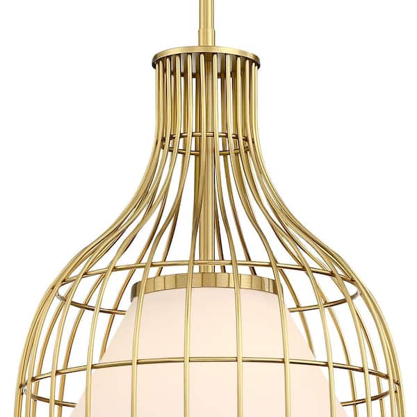Designers Fountain Evensong 60-Watt 1-Light Brushed Gold Bell
