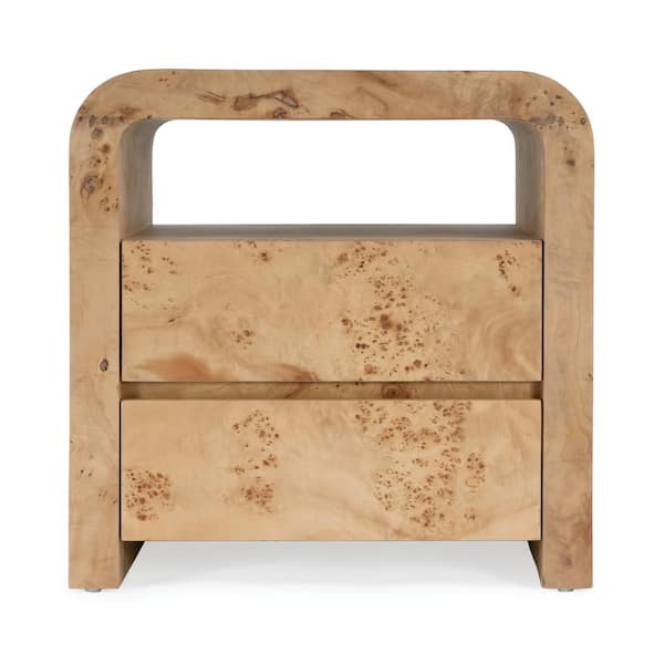 Butler Specialty Company Cora Light Brown 2-Drawer 26 in. W. Wood Nightstand