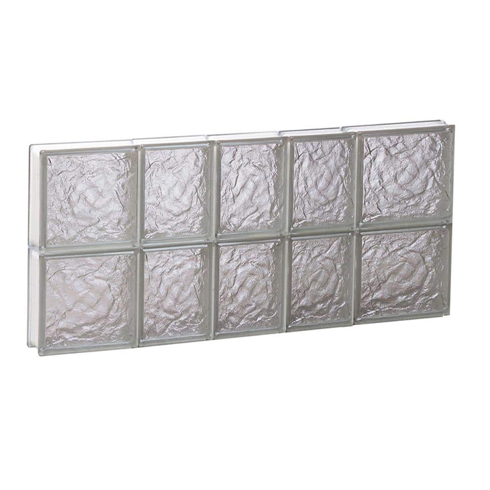 32.75 in. x 15.5 in. x 3.125 in. Frameless Ice Pattern Non-Vented Glass Block Window price history on PriceWatchPro