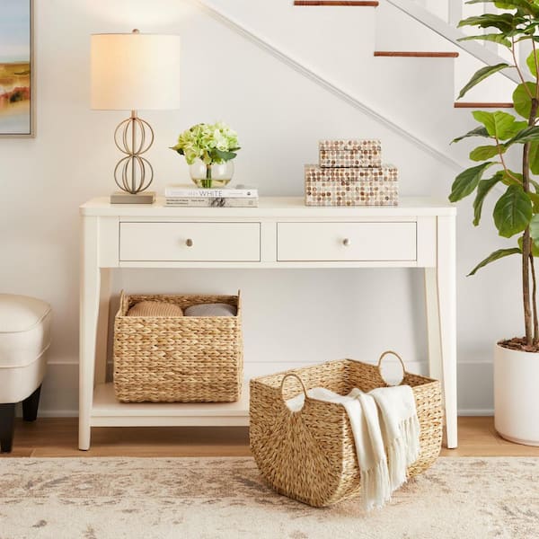Woven Bulrush Storage Basket (Set of 2)