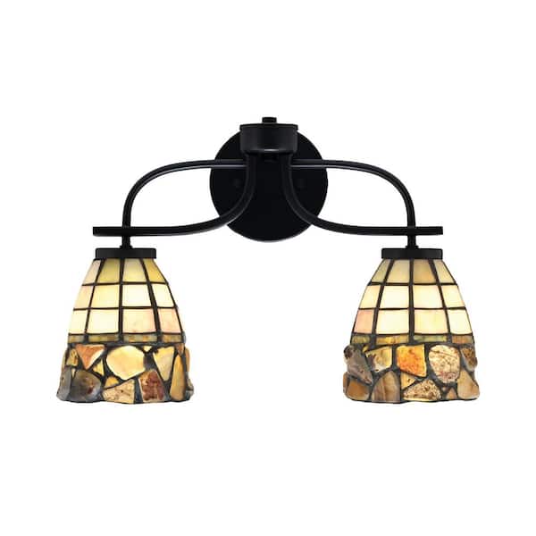 Unbranded Olympia 7 in. 1-Light Matte Black Vanity Light