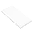Catalina White 3 in. x 6 in. Polished Ceramic Wall Bullnose Tile