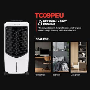 200 CFM 3 Speed Portable Evaporative Air Cooler, Quiet, Low Energy, Compact Spot Fan and Humidifie