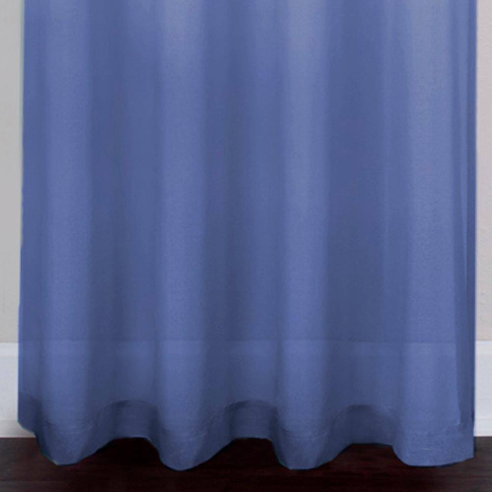 Green and Blue Ombre Sheer Grommet Curtain Panel